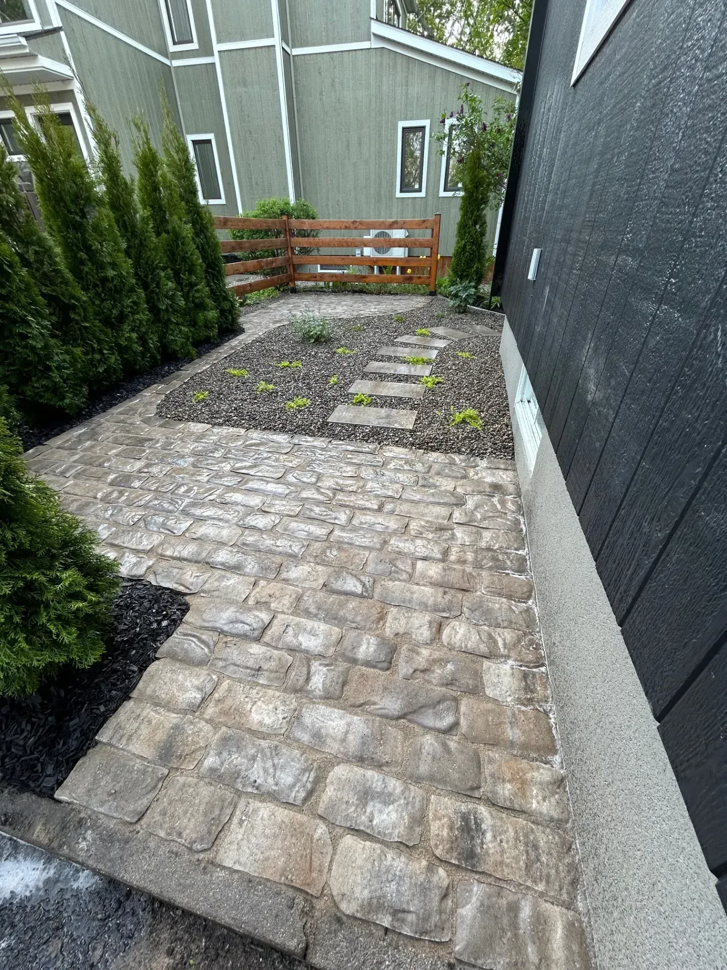 Allée en pavé de pierre