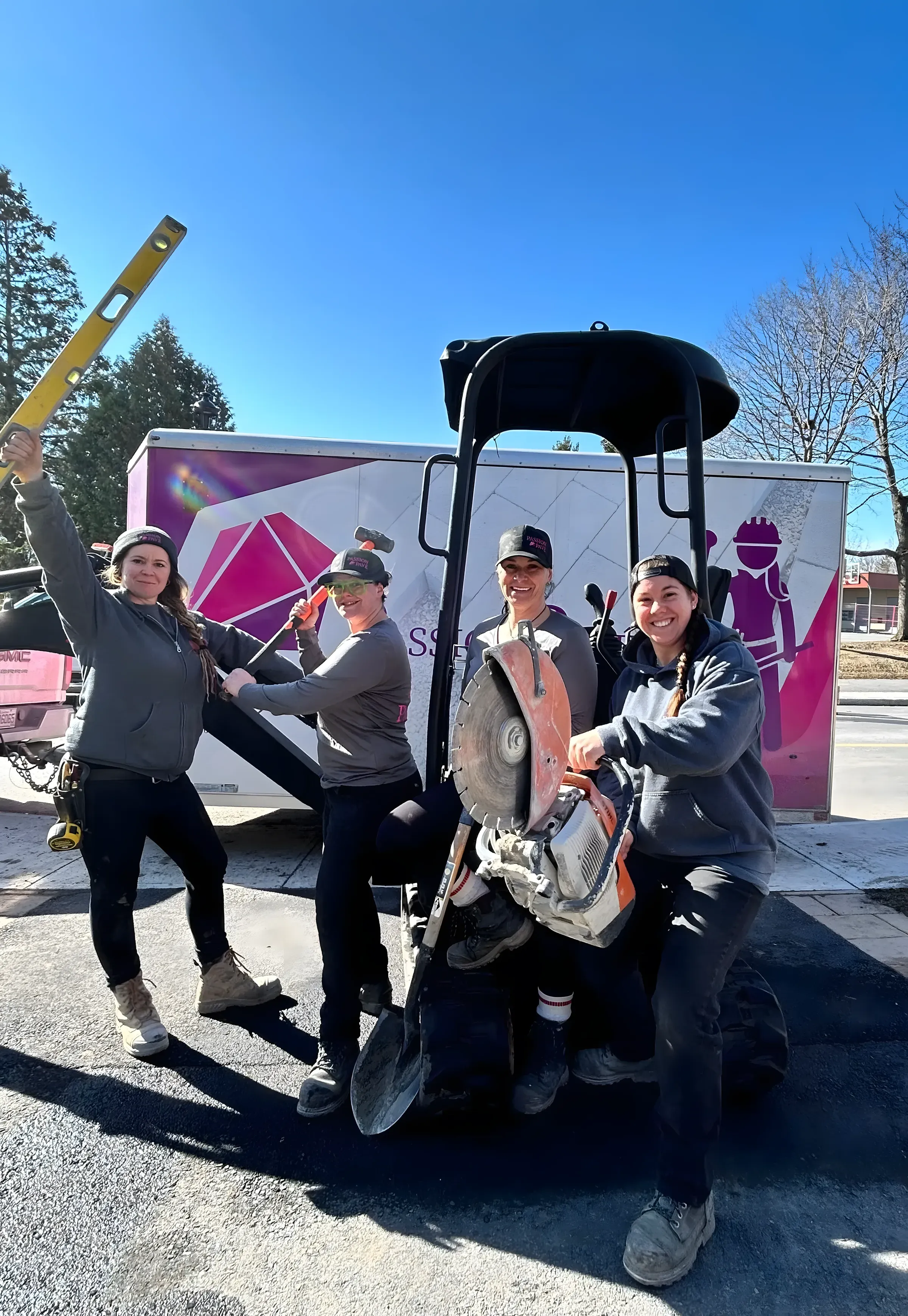 L'équipe de Passion Pavé sur un chantier